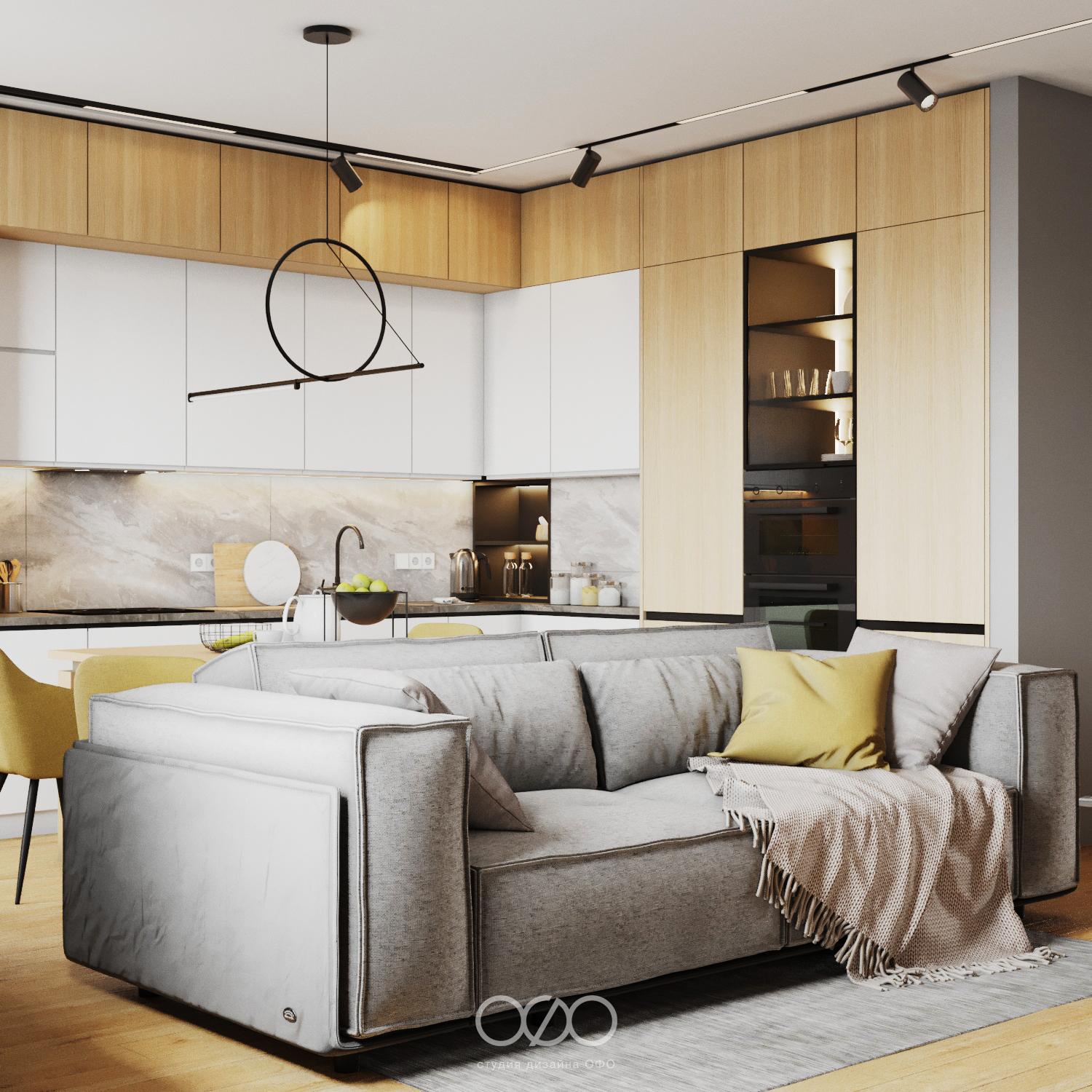 Современный дизайн трехкомнатной квартиры